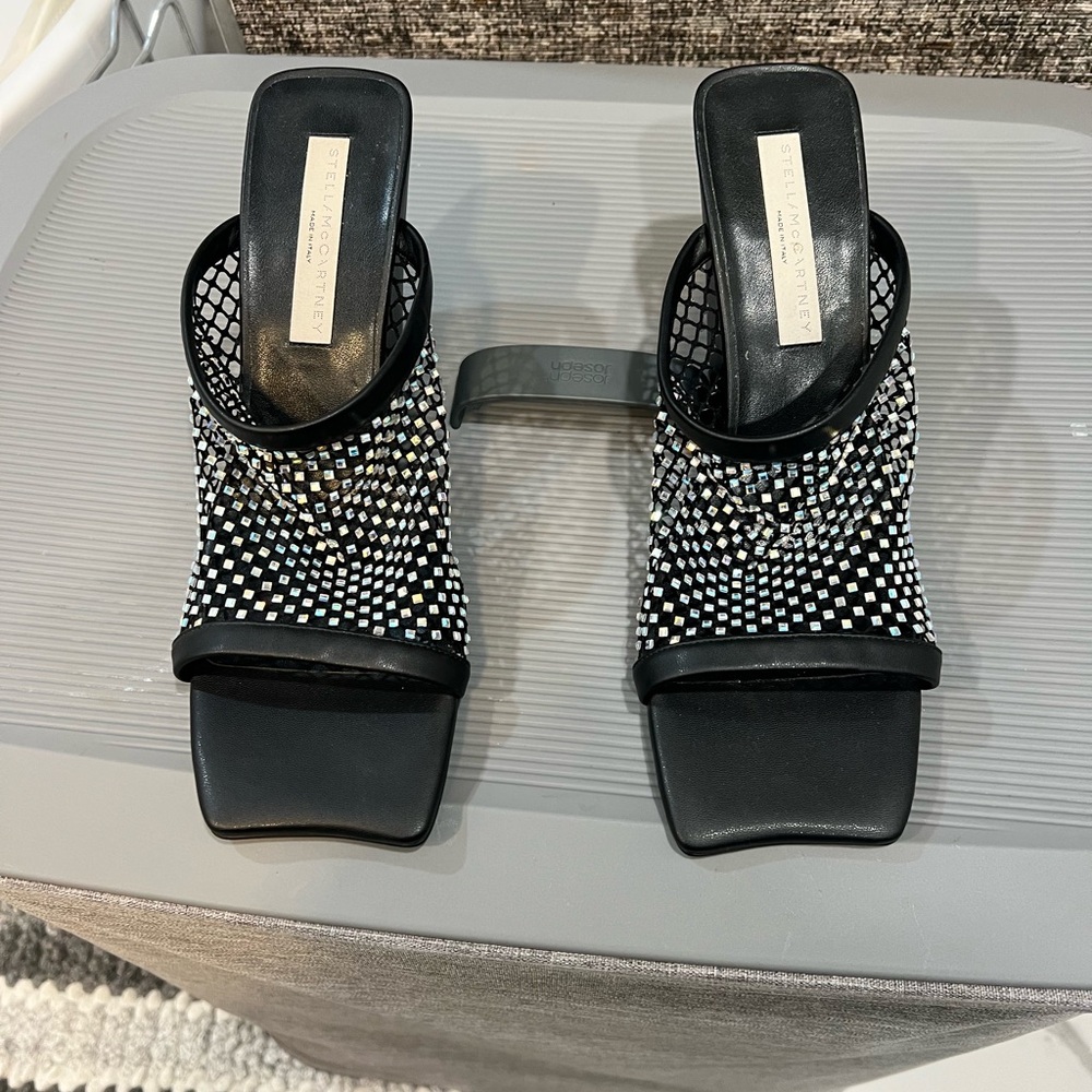 Stella McCartney Black and Silver Sandals